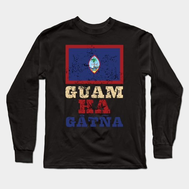 Flag of Guam Long Sleeve T-Shirt by KewaleeTee